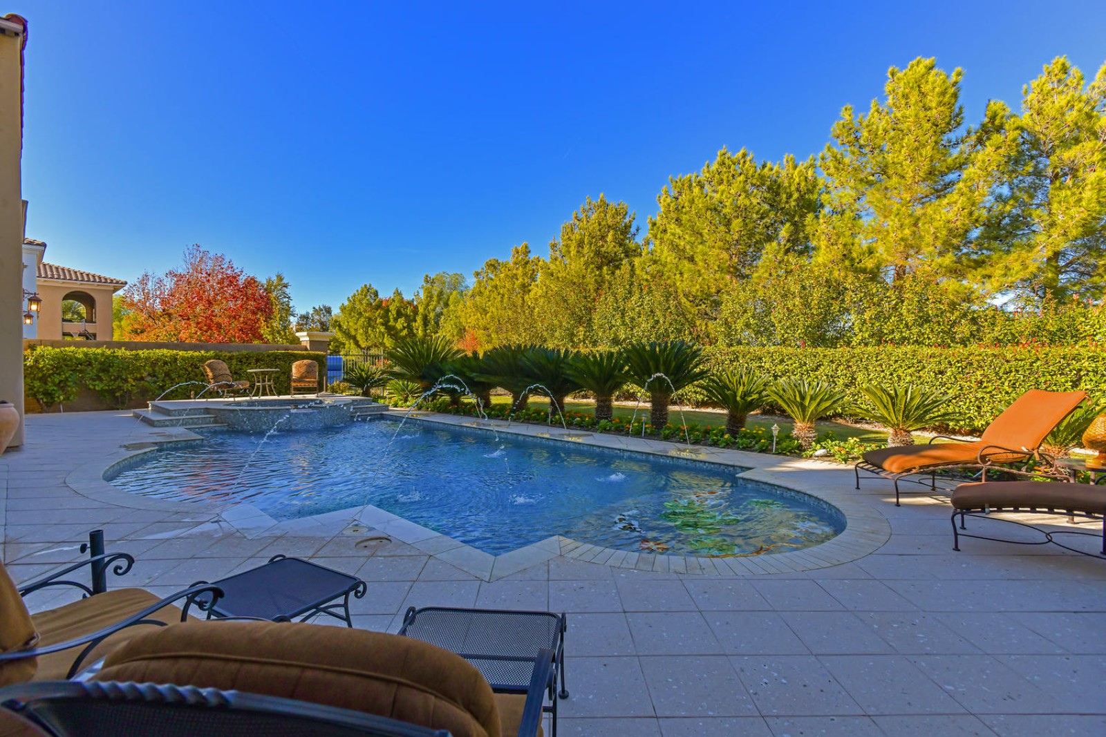 swimming pool with jacuzzi