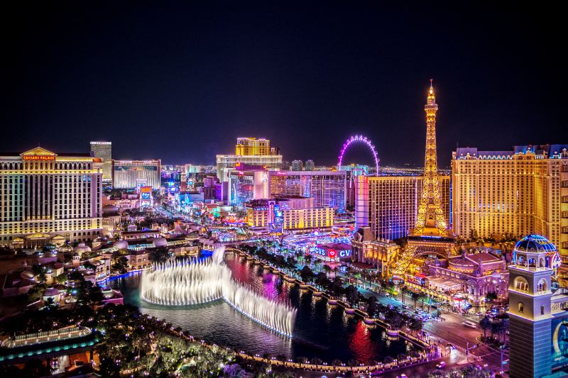 Night time on Las Vegas